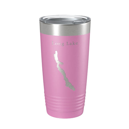 Long Lake Map Tumbler Travel Mug Insulated Laser Engraved Coffee Cup Maine 20 oz-14
