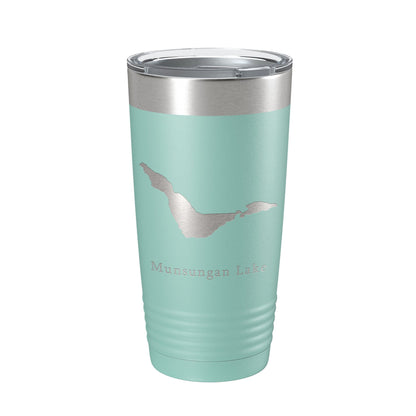 Munsungan Lake Map Tumbler Travel Mug Insulated Laser Engraved Coffee Cup Maine 20 oz-12
