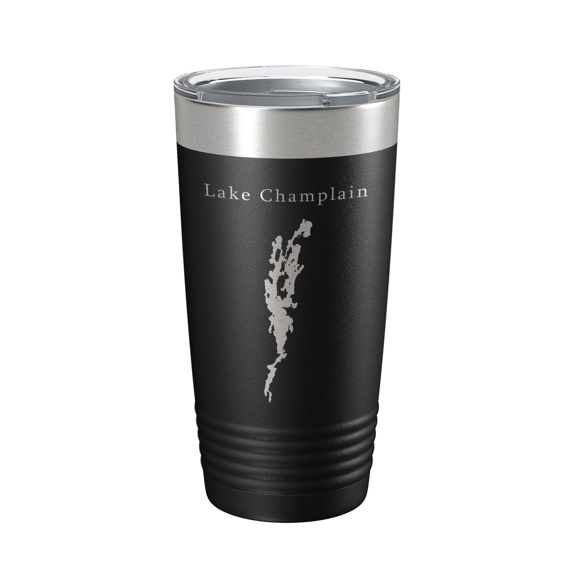 Lake Champlain Map Tumbler Travel Mug Insulated Laser Engraved Coffee Cup Vermont New York Canada 20 oz-0