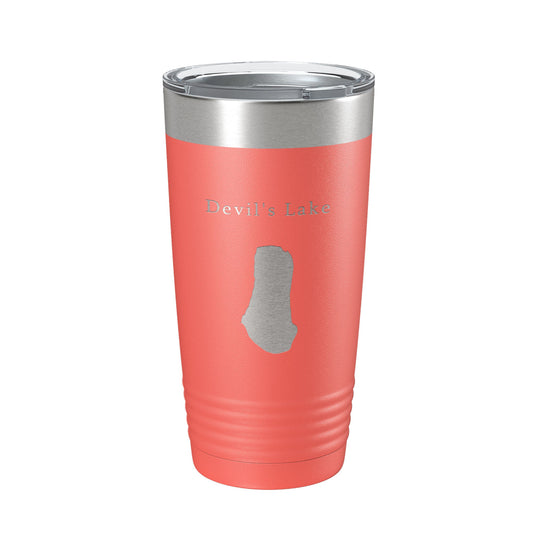 Devil's Lake Spirit Map Tumbler Travel Mug Insulated Laser Engraved Coffee Cup Baraboo Wisconsin 20 oz-20