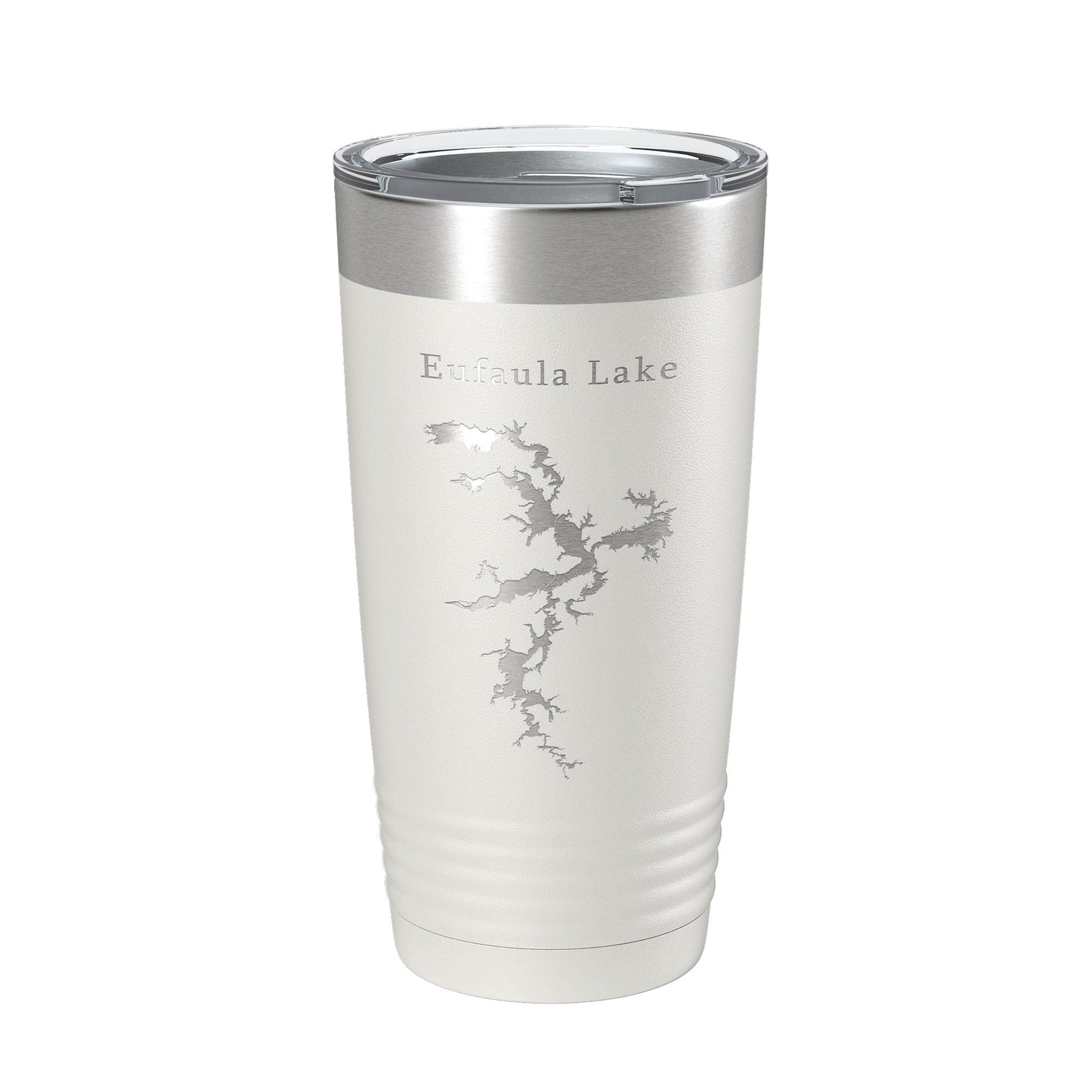 Eufaula Lake Map Tumbler Travel Mug Insulated Laser Engraved Coffee Cup Oklahoma 20 oz-7