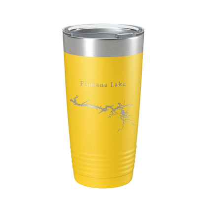 Fontana Lake Map Tumbler Travel Mug Insulated Laser Engraved Coffee Cup North Carolina 20 oz-19