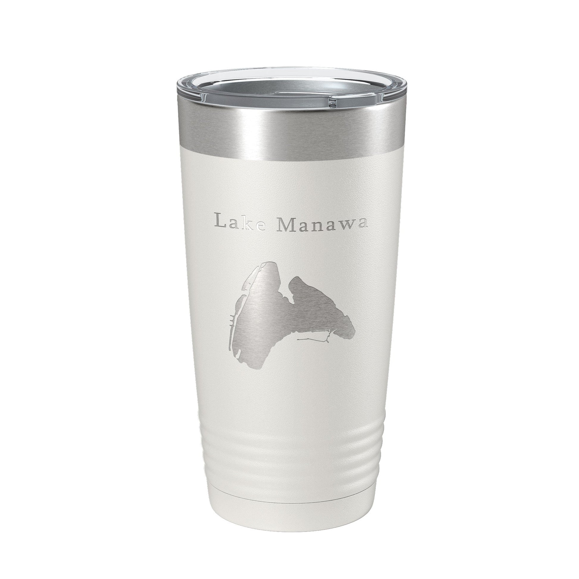Lake Manawa Map Tumbler Travel Mug Insulated Laser Engraved Coffee Cup Iowa 20 oz-1