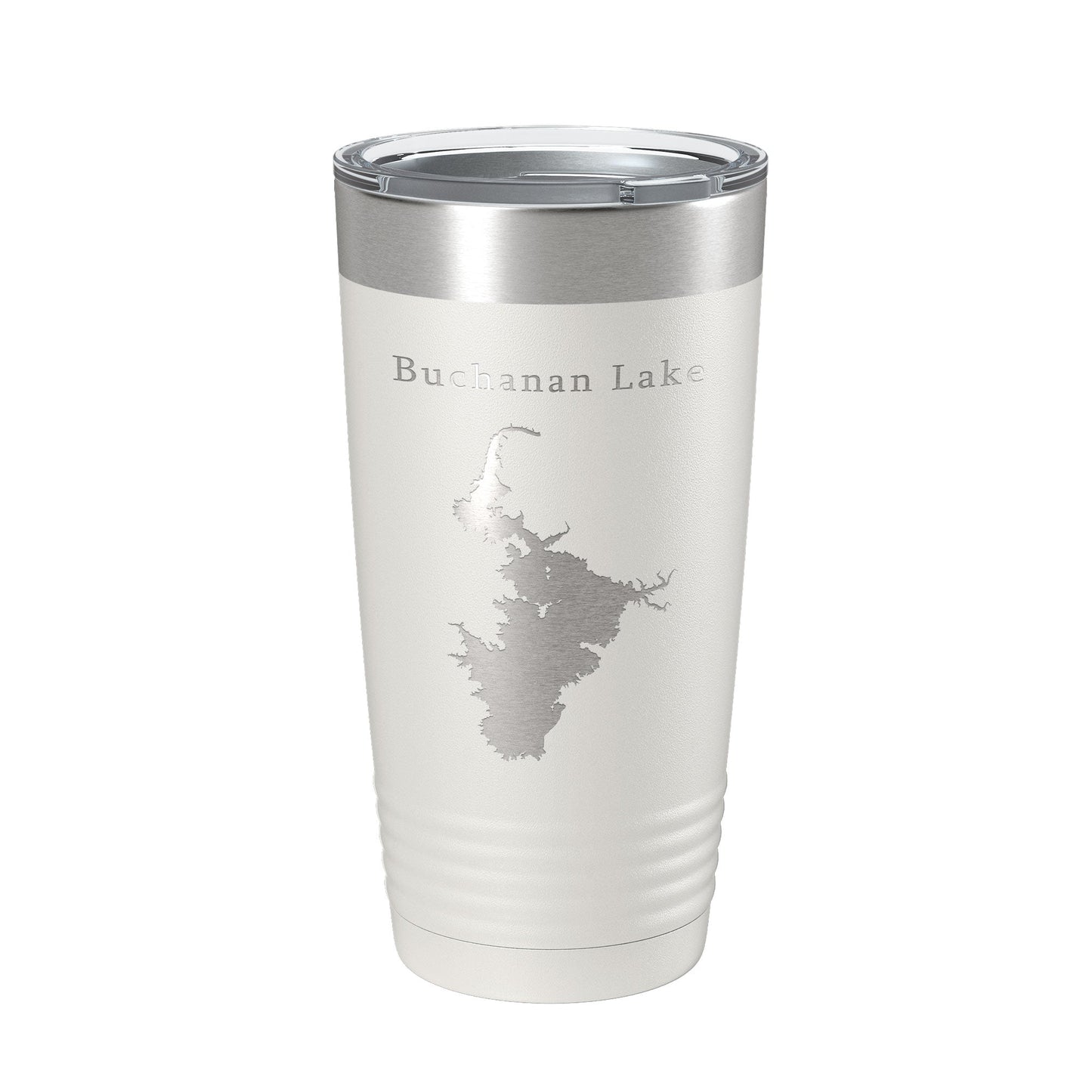 Buchanan Lake Map Tumbler Travel Mug Insulated Laser Engraved Coffee Cup Texas 20 oz-1