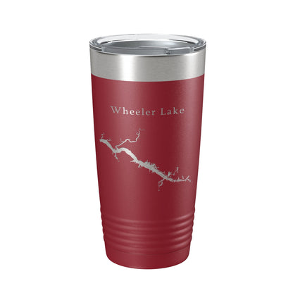 Wheeler Lake Map Tumbler Travel Mug Insulated Laser Engraved Coffee Cup Alabama 20 oz-18