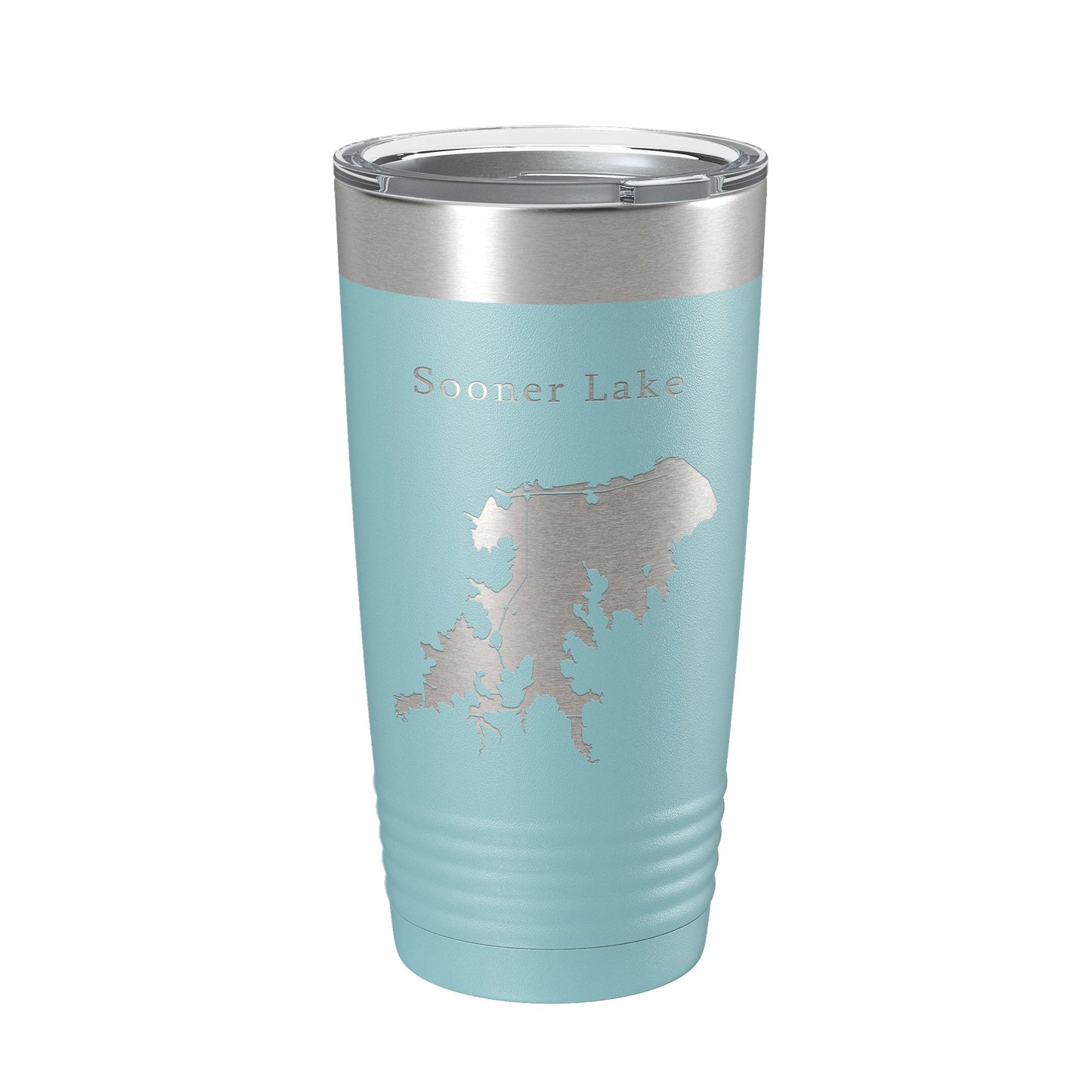 Sooner Lake Map Tumbler Travel Mug Insulated Laser Engraved Coffee Cup Oklahoma 20 oz-13