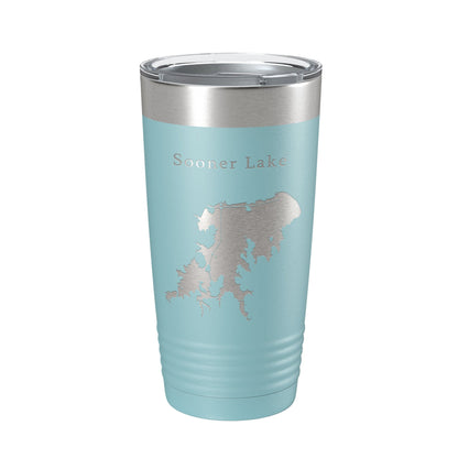 Sooner Lake Map Tumbler Travel Mug Insulated Laser Engraved Coffee Cup Oklahoma 20 oz-13