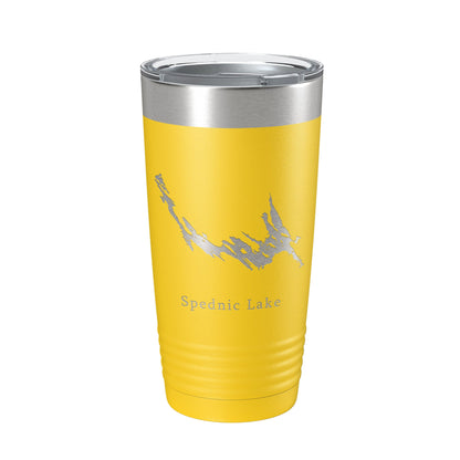 Spednic Lake Lac Map Tumbler Travel Mug Insulated Laser Engraved Coffee Cup Maine Canada 20 oz-4