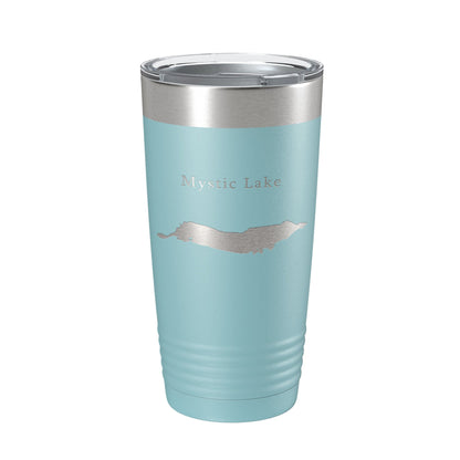Mystic Lake Map Tumbler Travel Mug Insulated Laser Engraved Coffee Cup Montana 20 oz-13