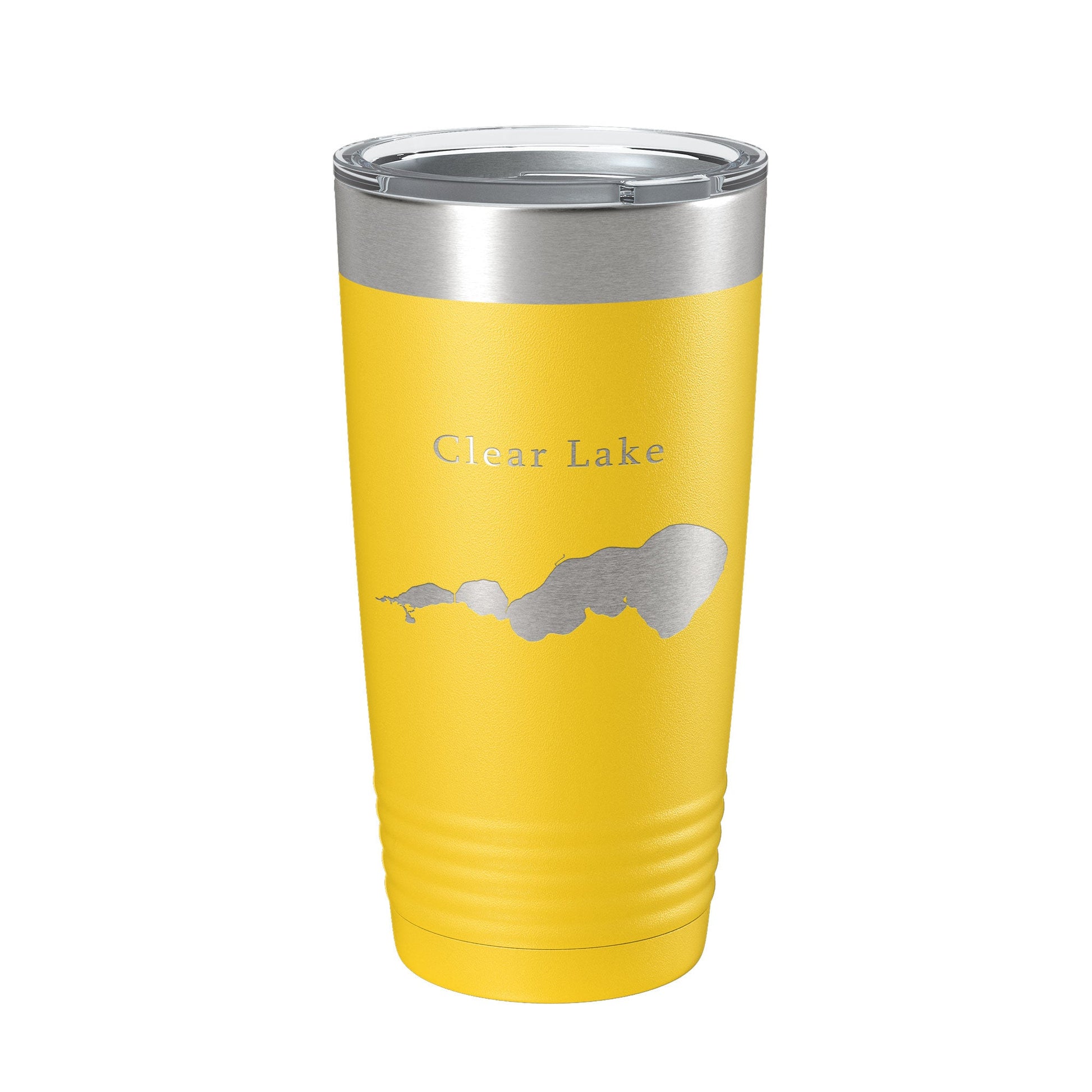Clear Lake Map Tumbler Travel Mug Insulated Laser Engraved Coffee Cup Iowa 20 oz-4