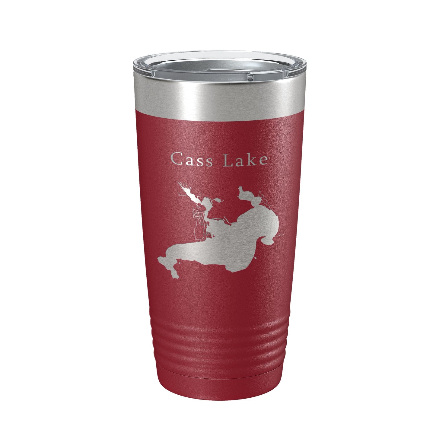 Cass Lake Map Tumbler Travel Mug Insulated Laser Engraved Coffee Cup Michigan 20 oz-18