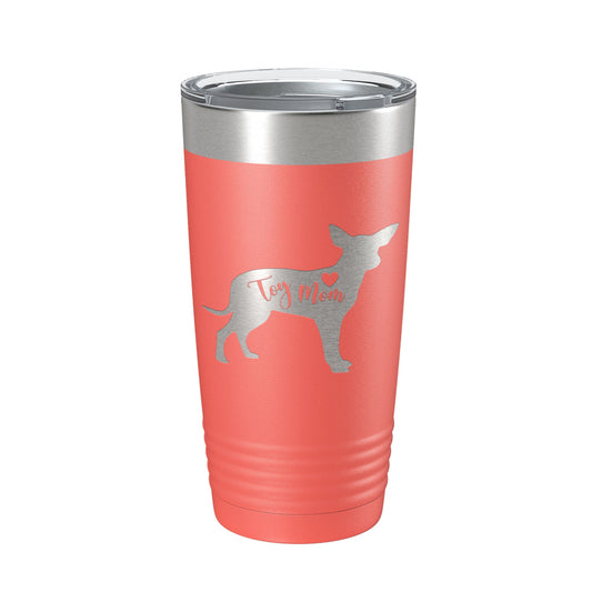 Toy Mom Tumbler Dog Travel Mug Gift Insulated Laser Engraved Coffee Cup 20 oz-20