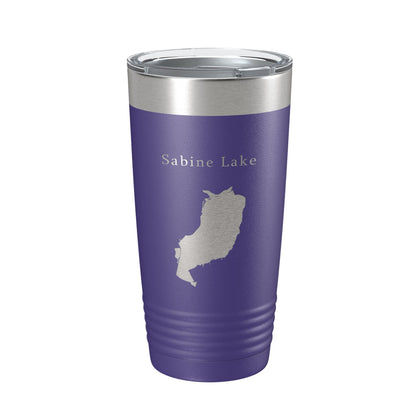 Sabine Lake Map Tumbler Travel Mug Insulated Laser Engraved Coffee Cup Louisiana Beaumont Texas 20 oz-15