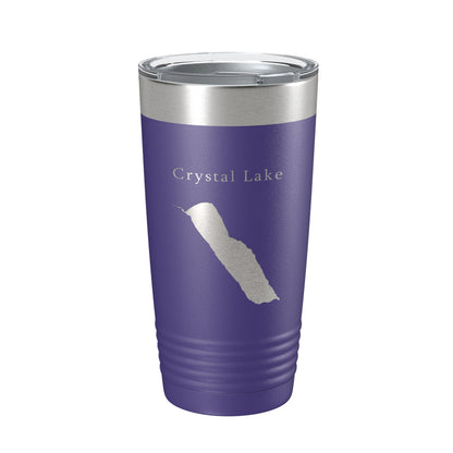 Crystal Lake Map Tumbler Travel Mug Insulated Laser Engraved Coffee Cup Vermont 20 oz-15