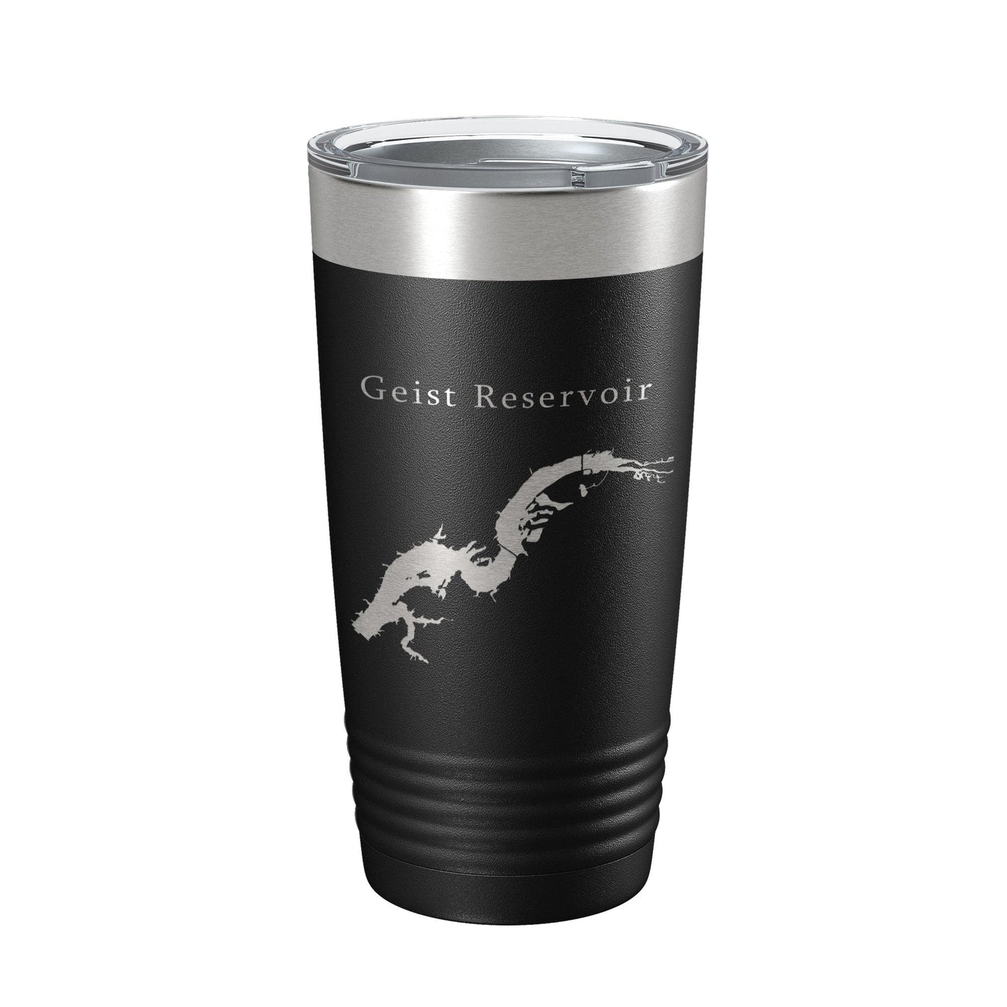 Geist Reservoir Tumbler Lake Map Travel Mug Insulated Laser Engraved Coffee Cup Indiana 20 oz-5