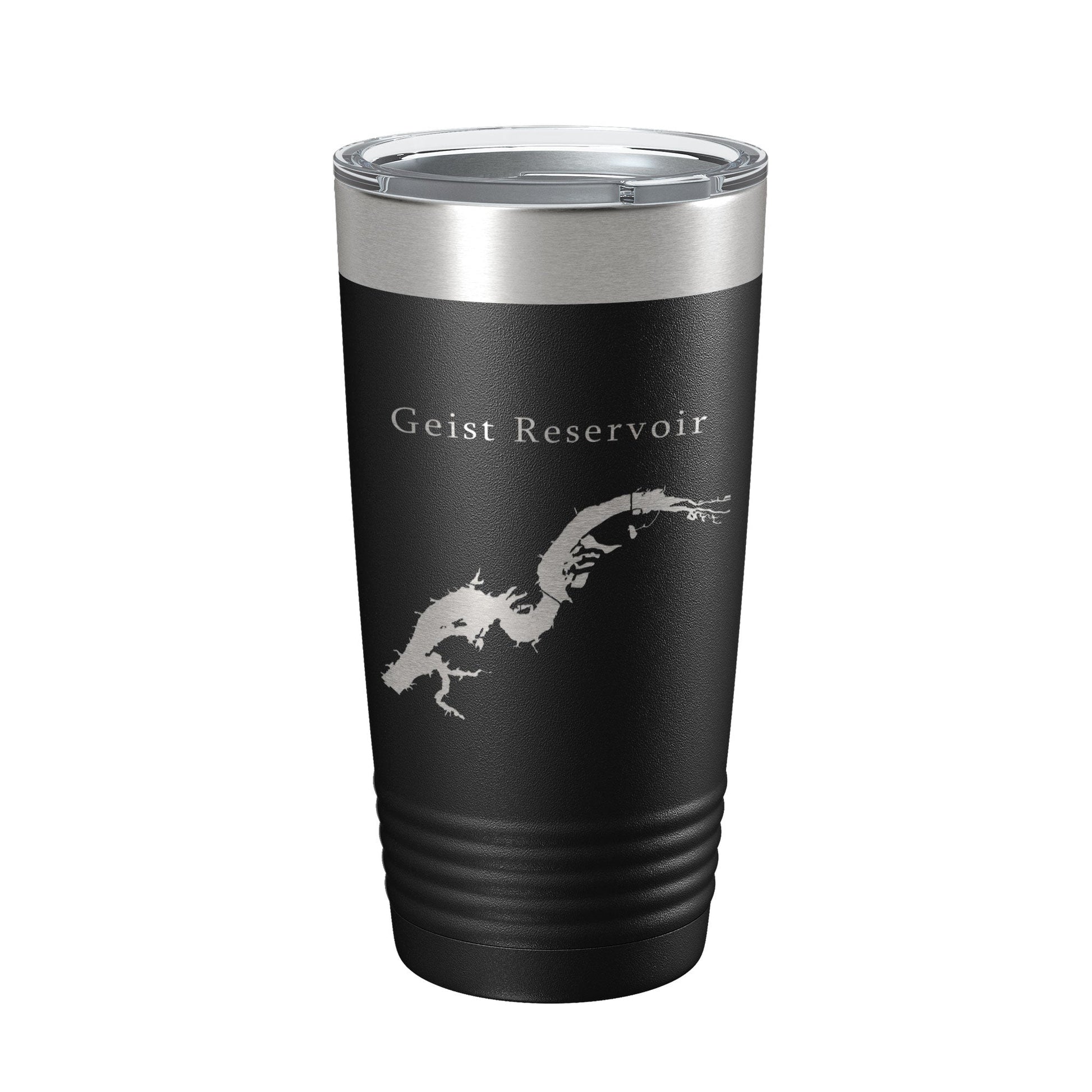 Geist Reservoir Tumbler Lake Map Travel Mug Insulated Laser Engraved Coffee Cup Indiana 20 oz-5