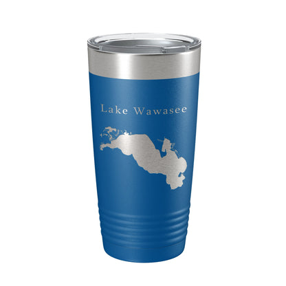 Lake Wawasee Map Tumbler Travel Mug Insulated Laser Engraved Coffee Cup Indiana 20 oz-6