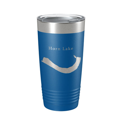 Horn Lake Map Tumbler Travel Mug Insulated Laser Engraved Coffee Cup Mississippi 20 oz-6