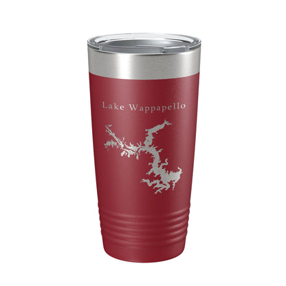Lake Wappapello Map Tumbler Travel Mug Insulated Laser Engraved Coffee Cup Missouri 20 oz-18