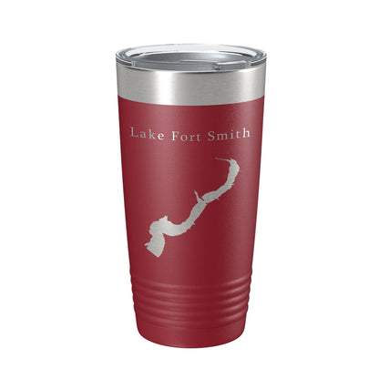 Lake Fort Smith Map Tumbler Travel Mug Insulated Laser Engraved Coffee Cup Arkansas 20 oz-18