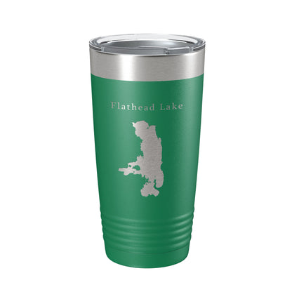 Flathead Lake Map Tumbler Travel Mug Insulated Laser Engraved Coffee Cup Missoula Montana 20 oz-9
