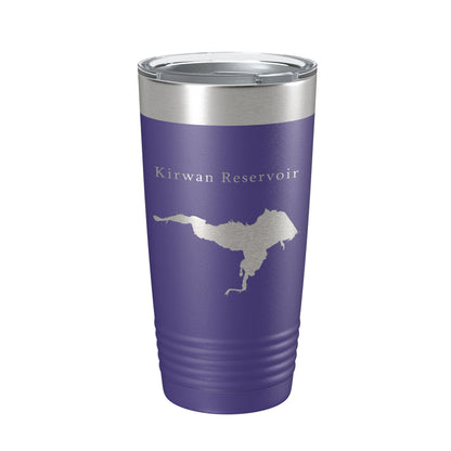 Kirwan Reservoir Tumbler Lake Map Travel Mug Insulated Laser Engraved Coffee Cup Kansas 20 oz-15