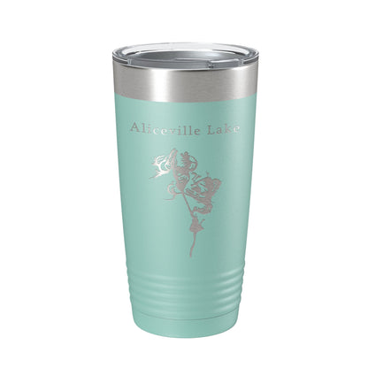 Aliceville Lake Map Tumbler Travel Mug Insulated Laser Engraved Coffee Cup Alabama Mississippi 20 oz-12