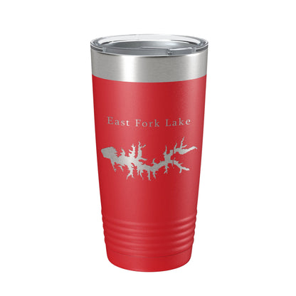 East Fork Lake Map Tumbler Travel Mug Insulated Laser Engraved Coffee Cup Illinois 20 oz-10
