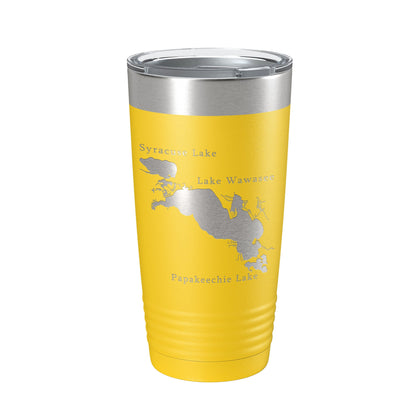 Lakes Wawasee Syracuse & Papakeechie Map Tumbler Travel Mug Insulated Laser Engraved Coffee Cup Indiana 20 oz-4