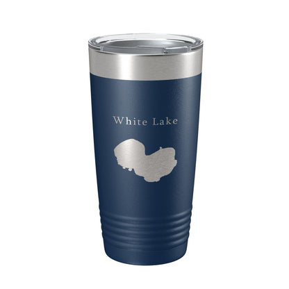 White Lake Map Tumbler Travel Mug Insulated Laser Engraved Coffee Cup Louisiana 20 oz-8